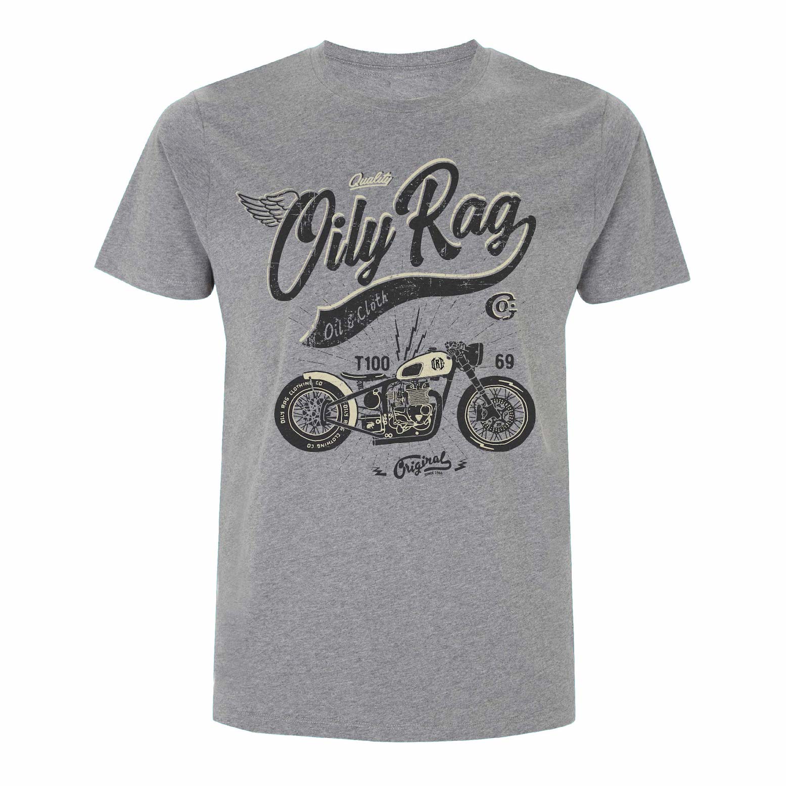 Oily Rag Co Bobber Tshirt - Urban Style Collection - Grey | Oily Rag Co