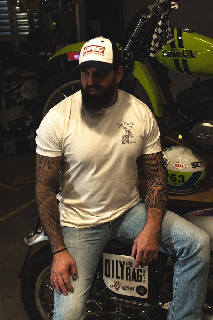 Cotswold Speedway Flat Track T-shirt - Back Print - Urban Style collection - Off White