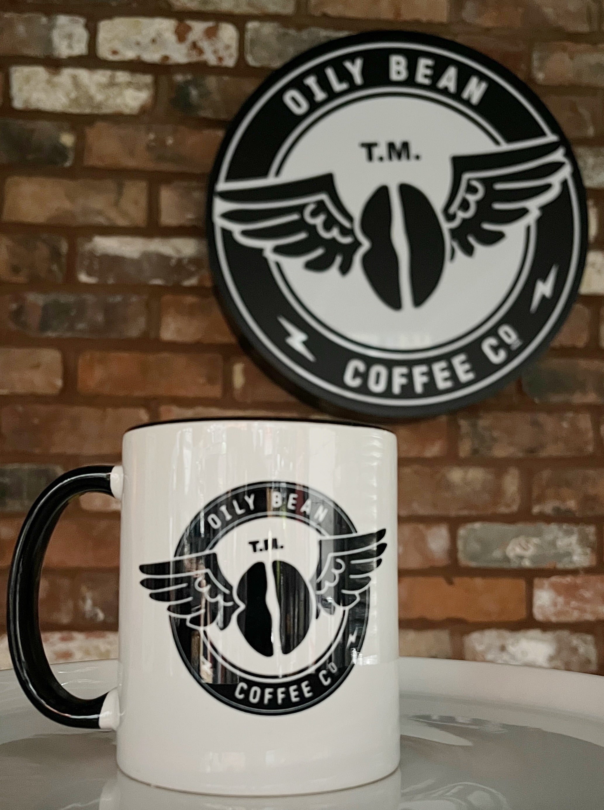 Oily Bean Coffee Co Mug + Free coaster