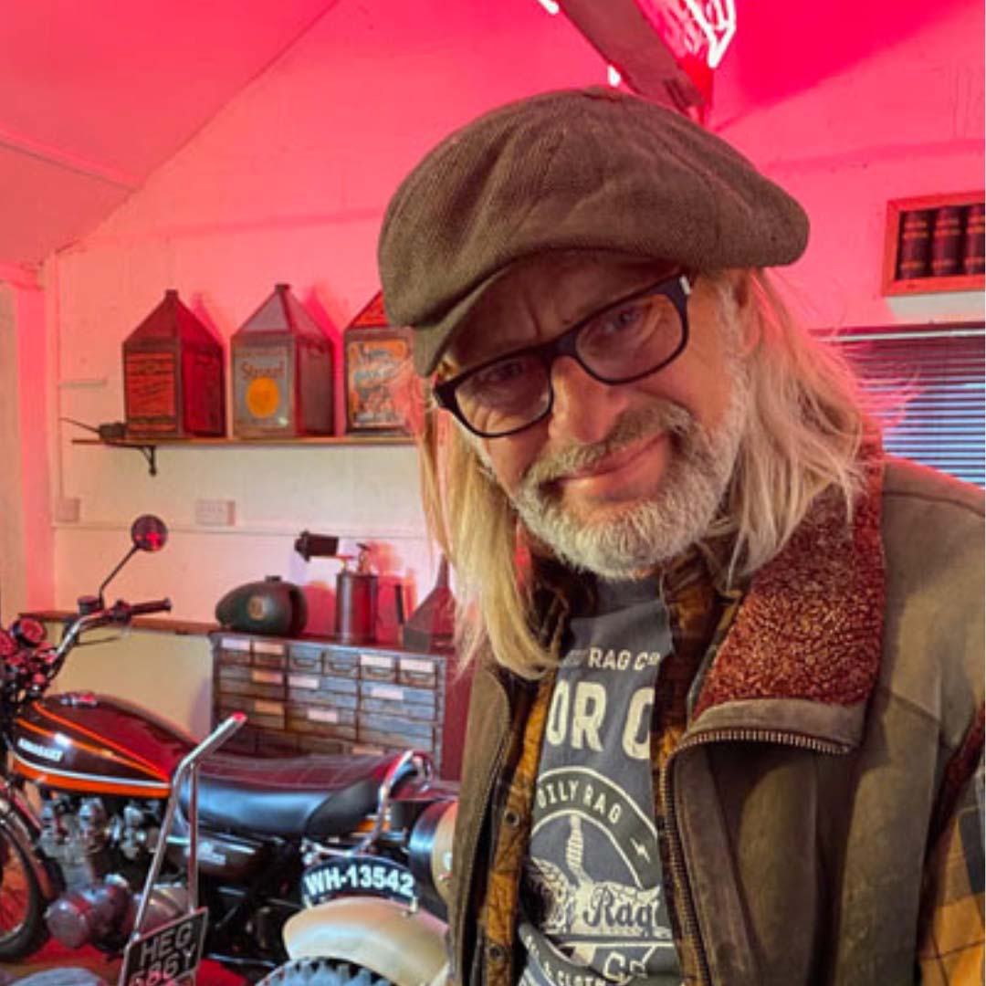 Motor Oils T-Shirt - Denim Blue