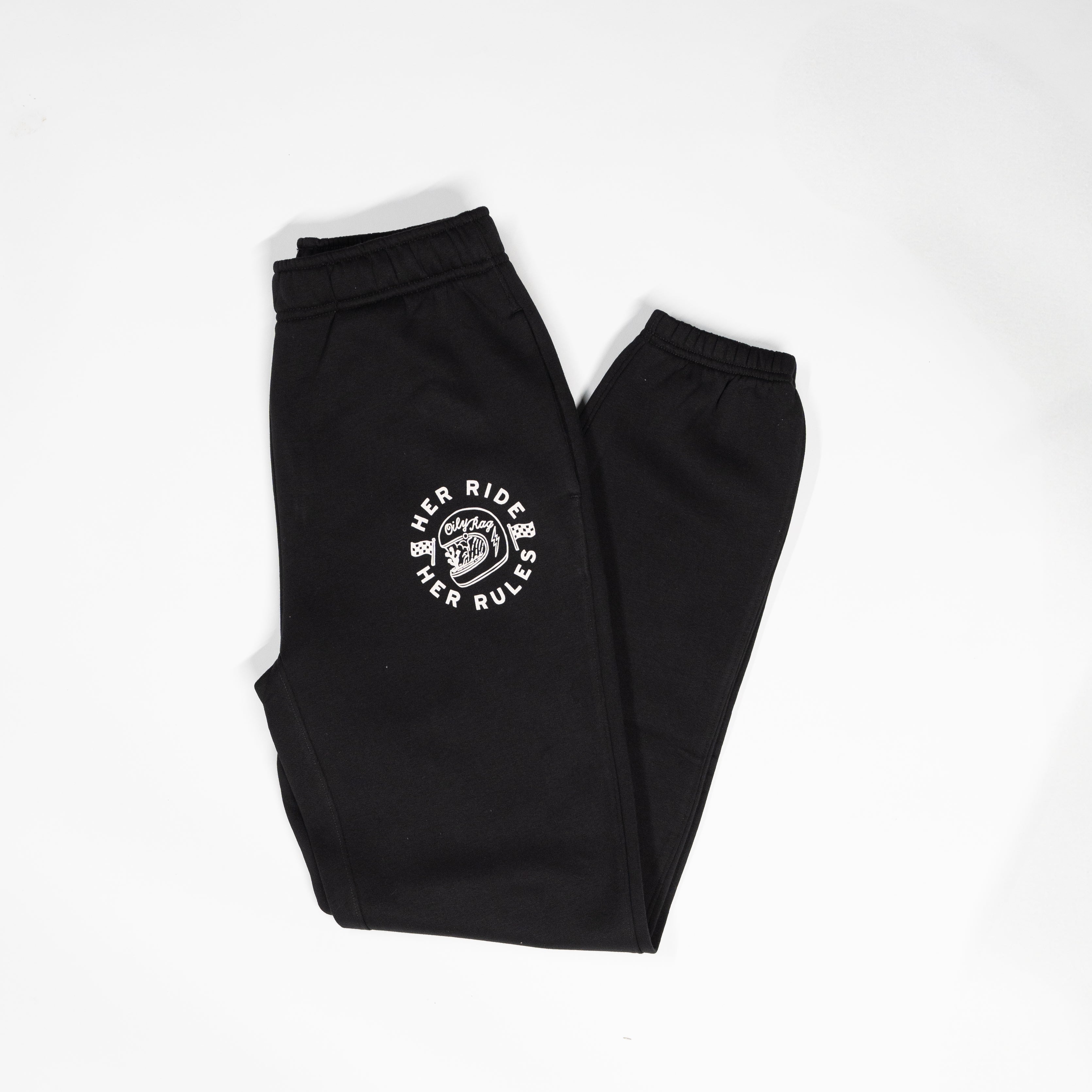 Her Ride Her Rules Joggers - Black