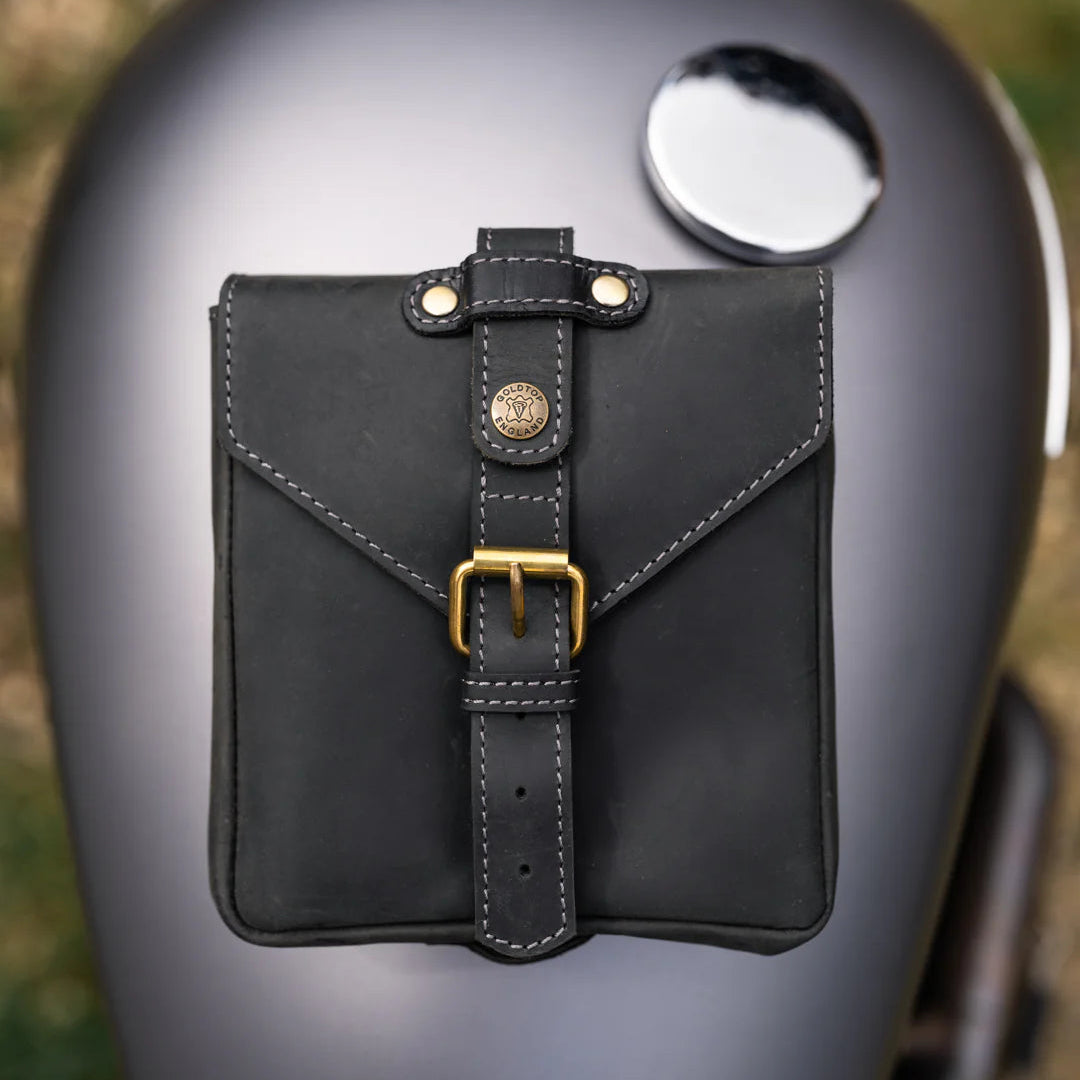 Leather Tank Bag - Small - Black