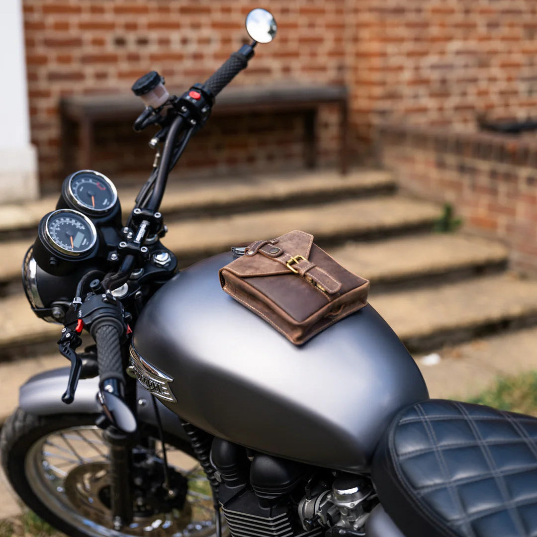 Leather Tank Bag - Small - Tobacco