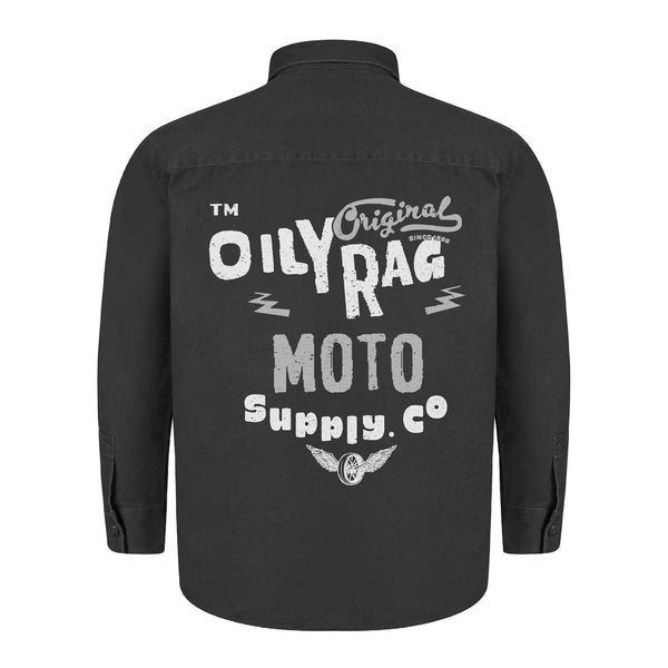 Oily Rag Co Moto Supply Drill Shirt - Black