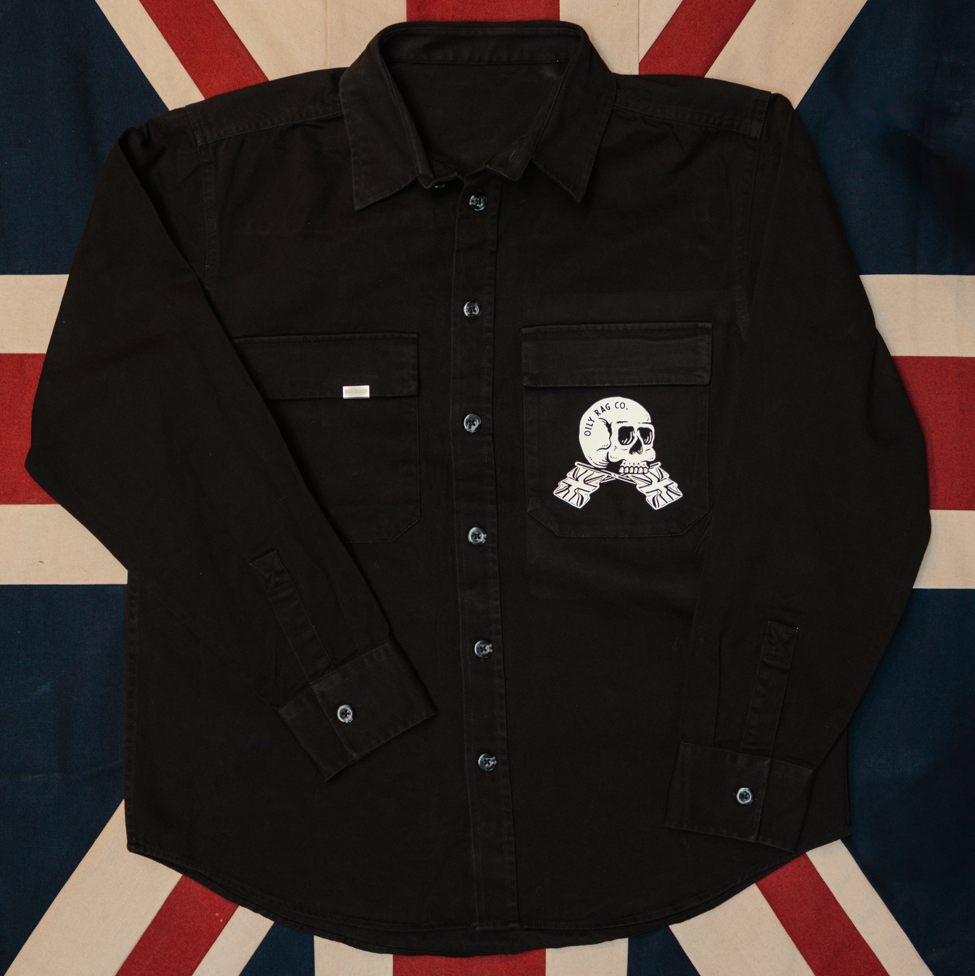 Old Blighty Drill Shirt - Black