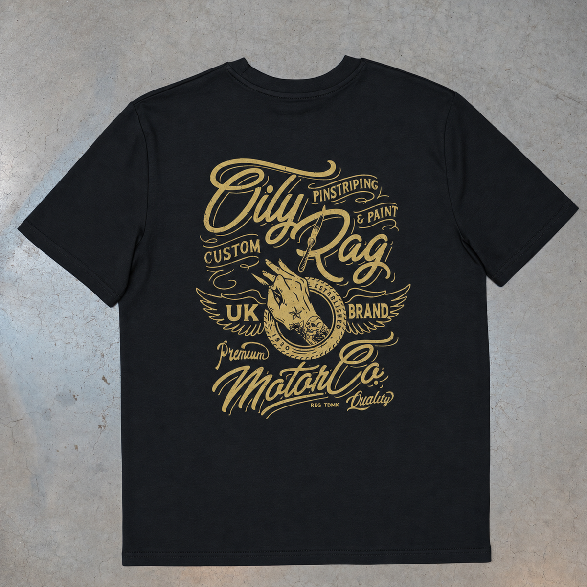 Paint & Pinstriping Artisan T-shirt - Back Print - Black
