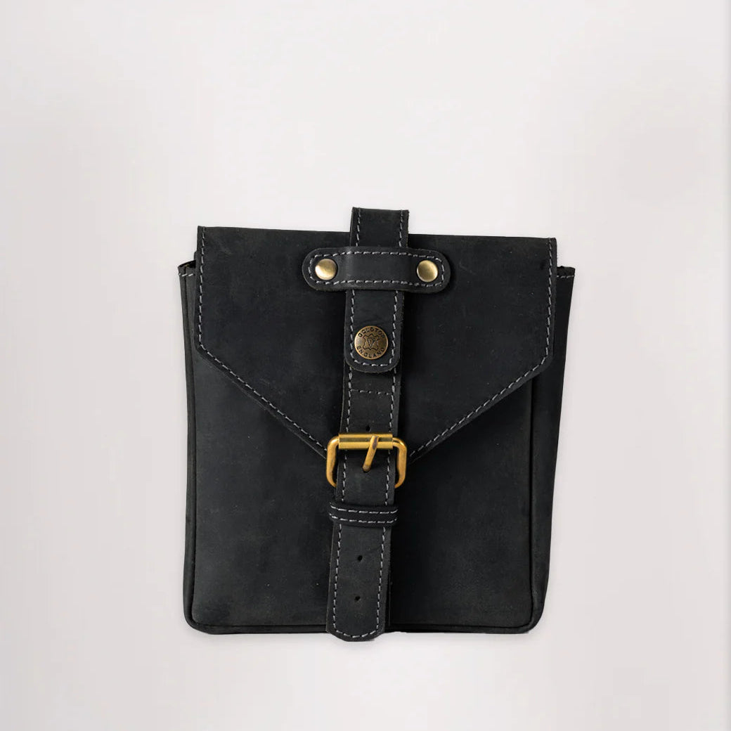 Leather Tank Bag - Small - Black