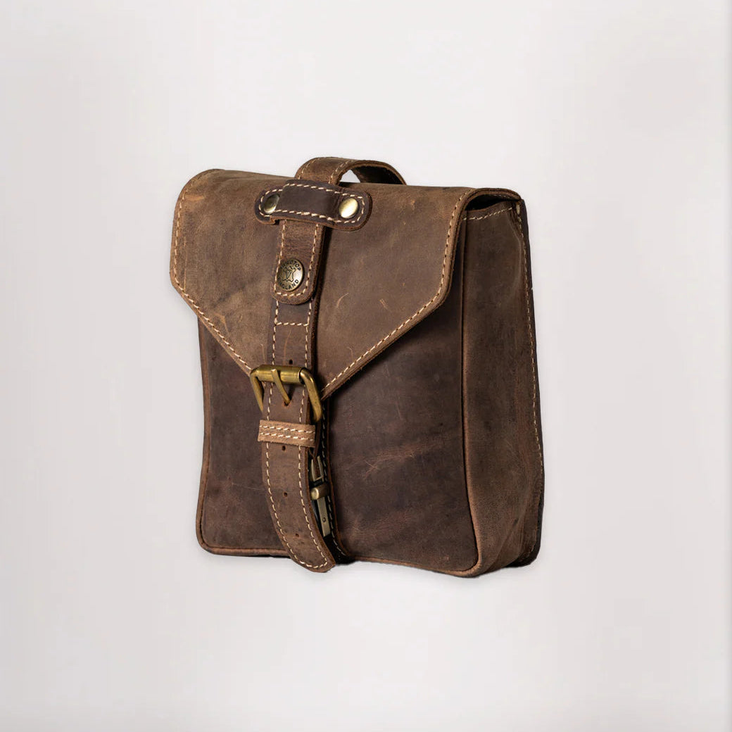 Leather Tank Bag - Small - Tobacco
