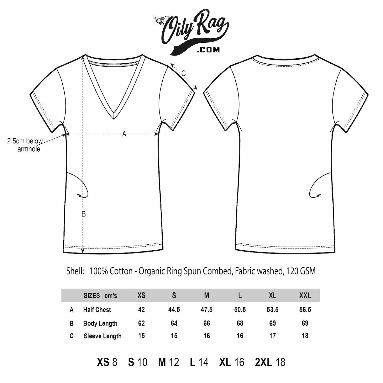 Ladies V Neck Top - OR Racing - Black