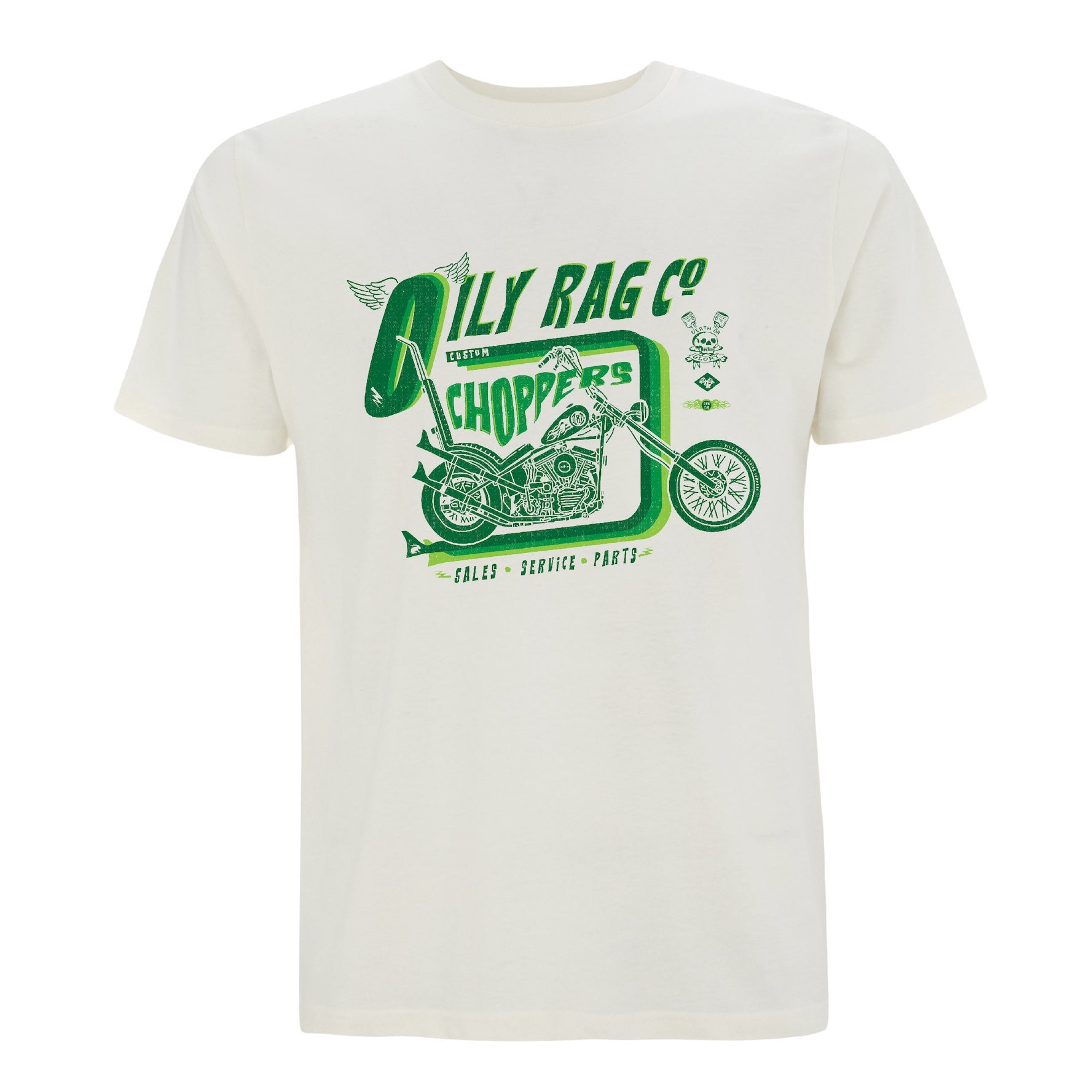 Chopper Motorcycle T-shirt - Urban Style collection - Dusky white | Oily Rag Co