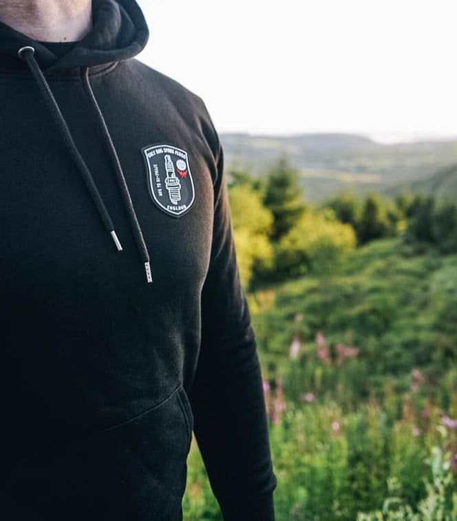 Spark Plug Pullover Hoodie - Back Print - Black