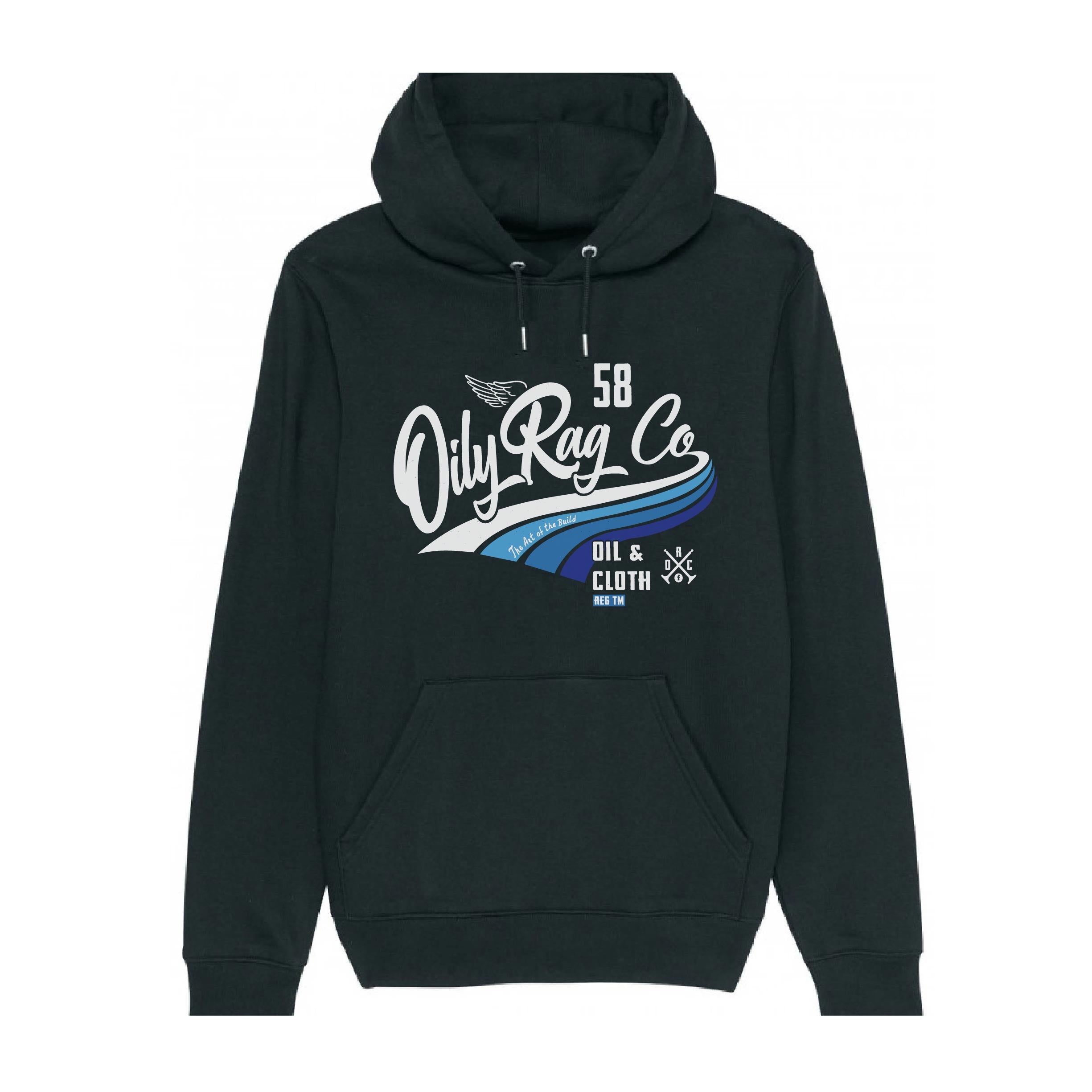 Oily Rag Retro Authentic Pullover Hoodie - Unisex - Black | Oily Rag Co