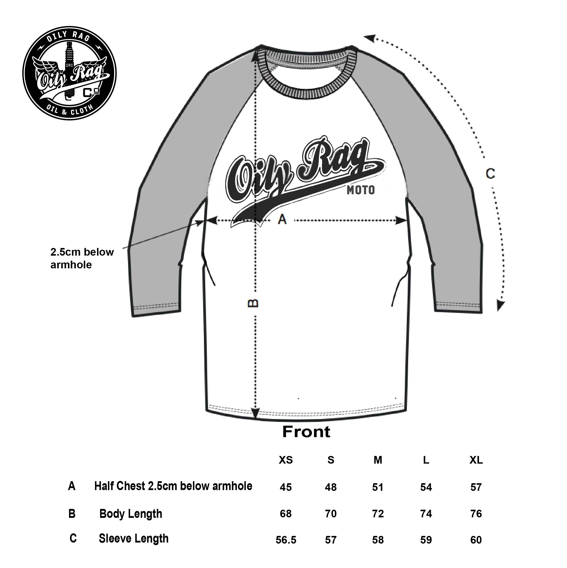 Moto Baseball Top - unisex - White