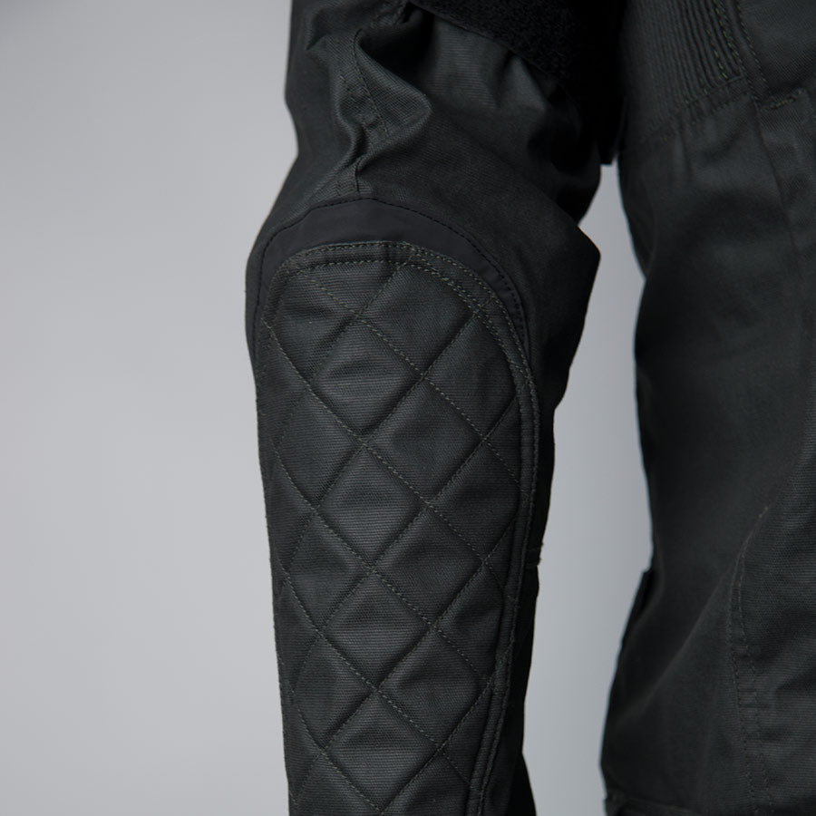 ByCity Mens Belfast Green Waxed Cotton Motorcycle Jacket