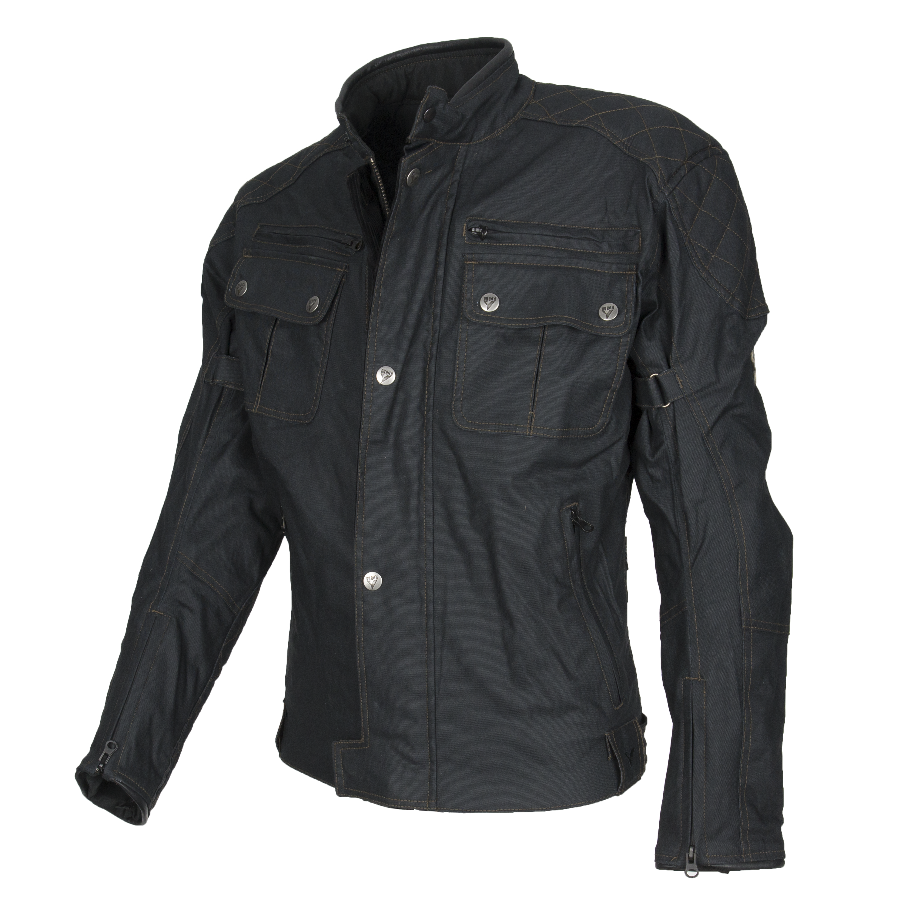 By City Mens Belfast Black Waxed Cotton Jacket | Oily Rag Co