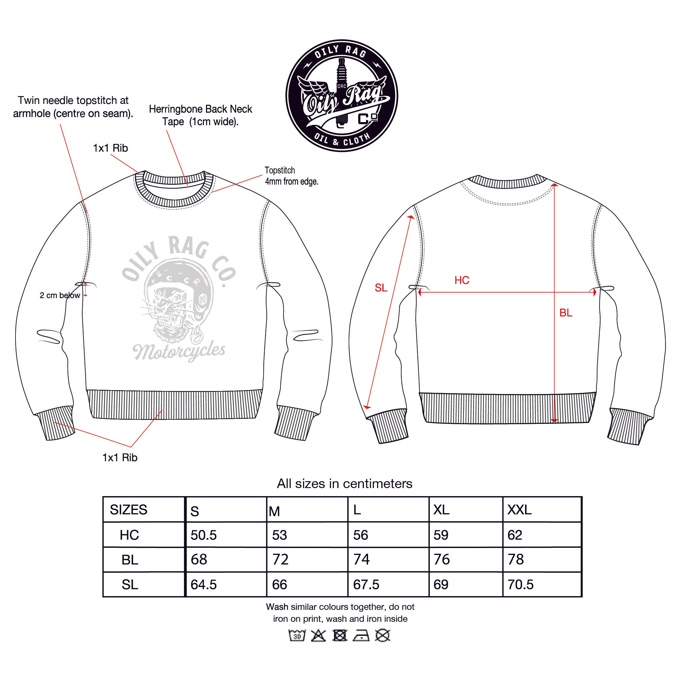 Moto Tiger Crew Neck Sweatshirt - Black