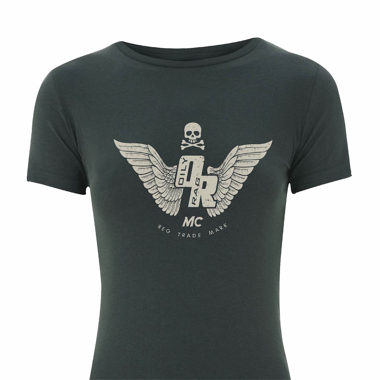 Motorcycle Club Wings T-shirt - Charcoal | Oily Rag Co