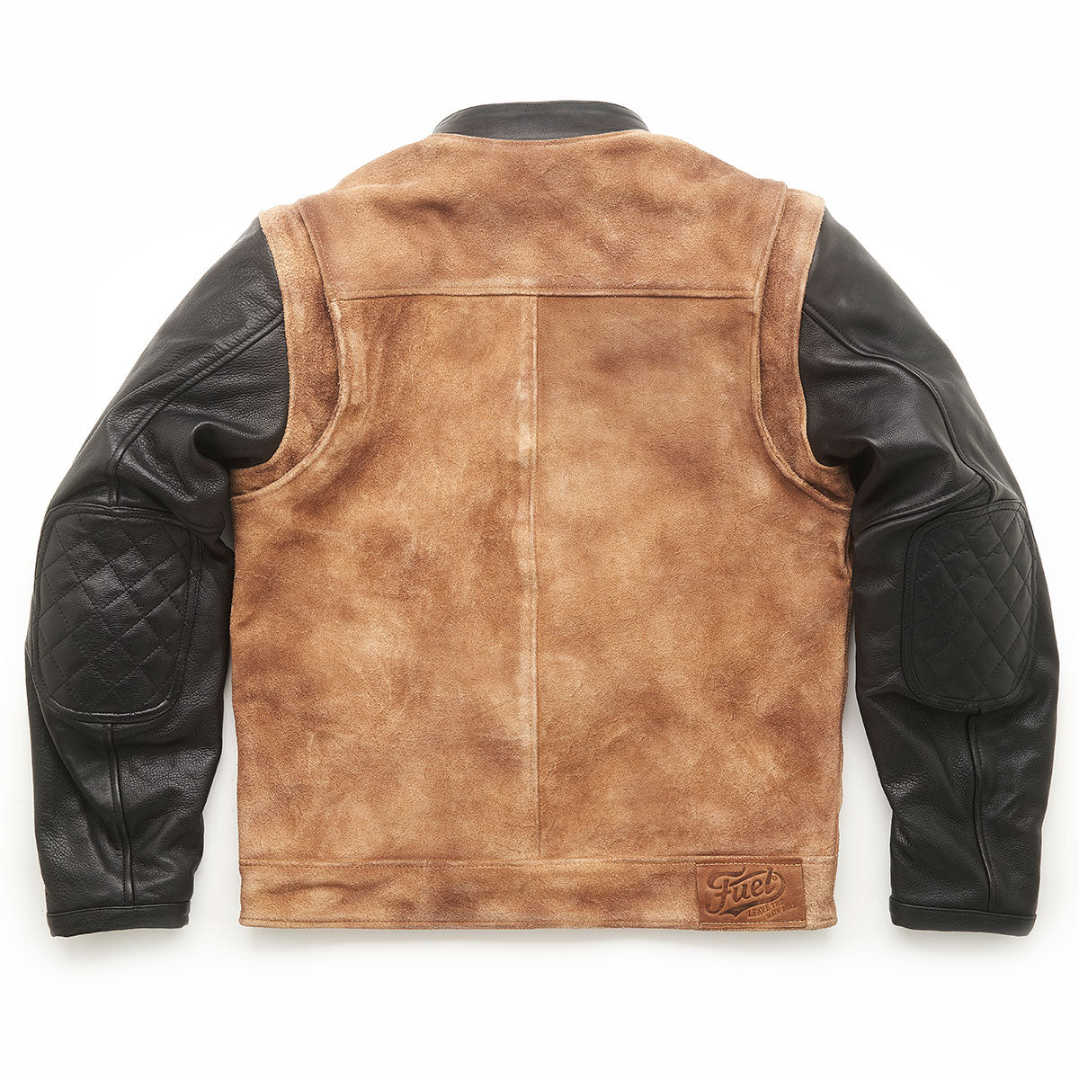 motorbiker, biker, motorcycle jacket, flat tracker riding, tan suede, black leather sleeves , mens fashion