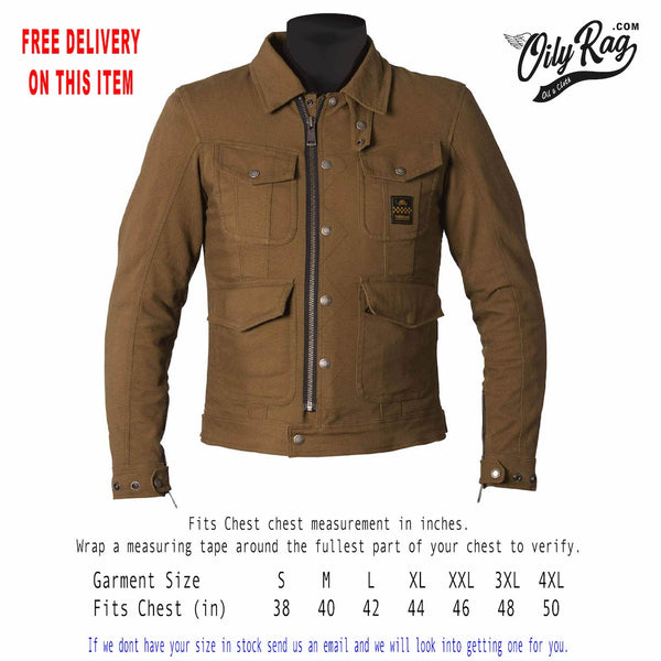 size guide, mens motorcycle jacket, oil, oily, rag, heavy duty
