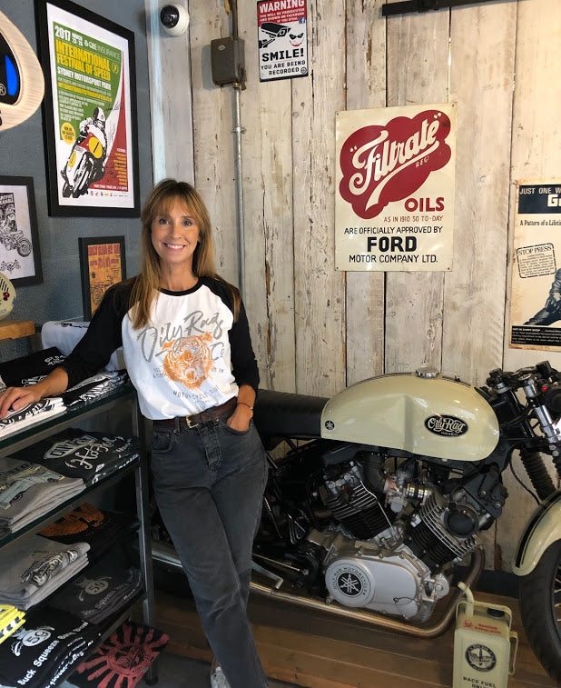 Motorcycle Club Tiger T-shirt - Unisex - White