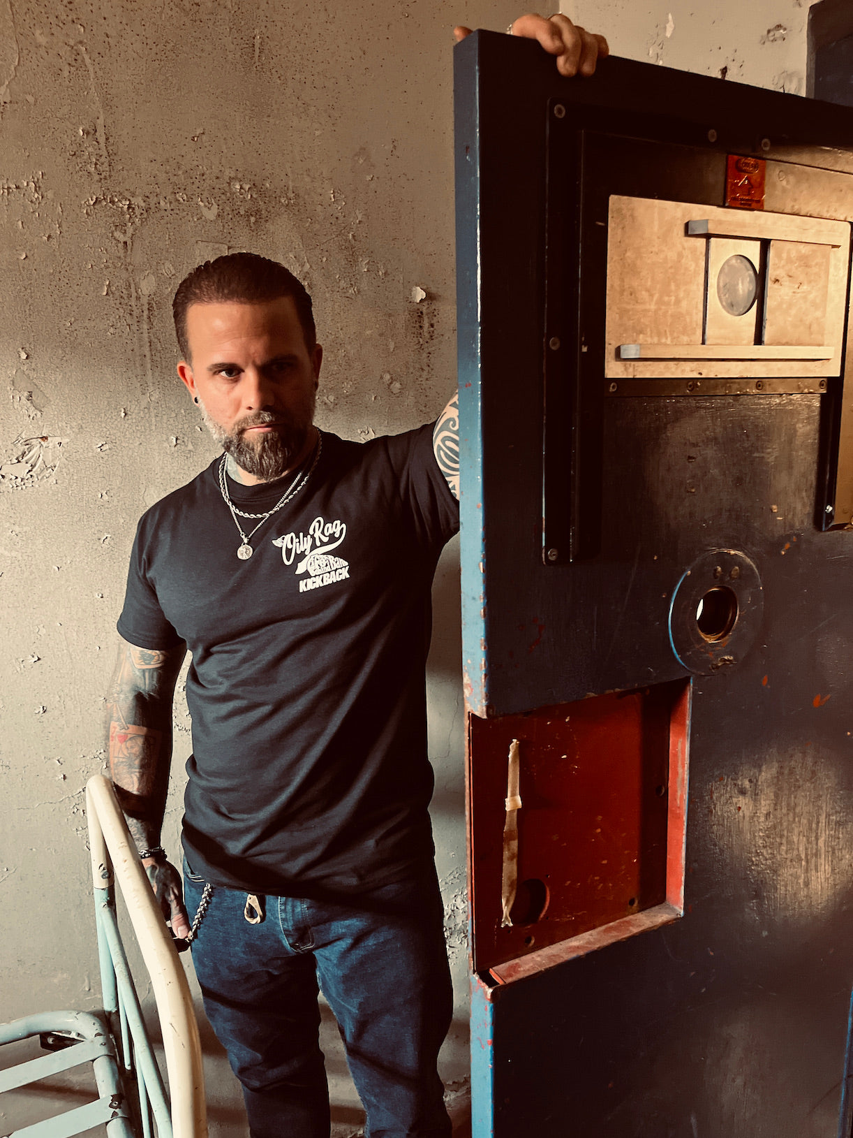 Kickback Prison Tee - Back Print - Black