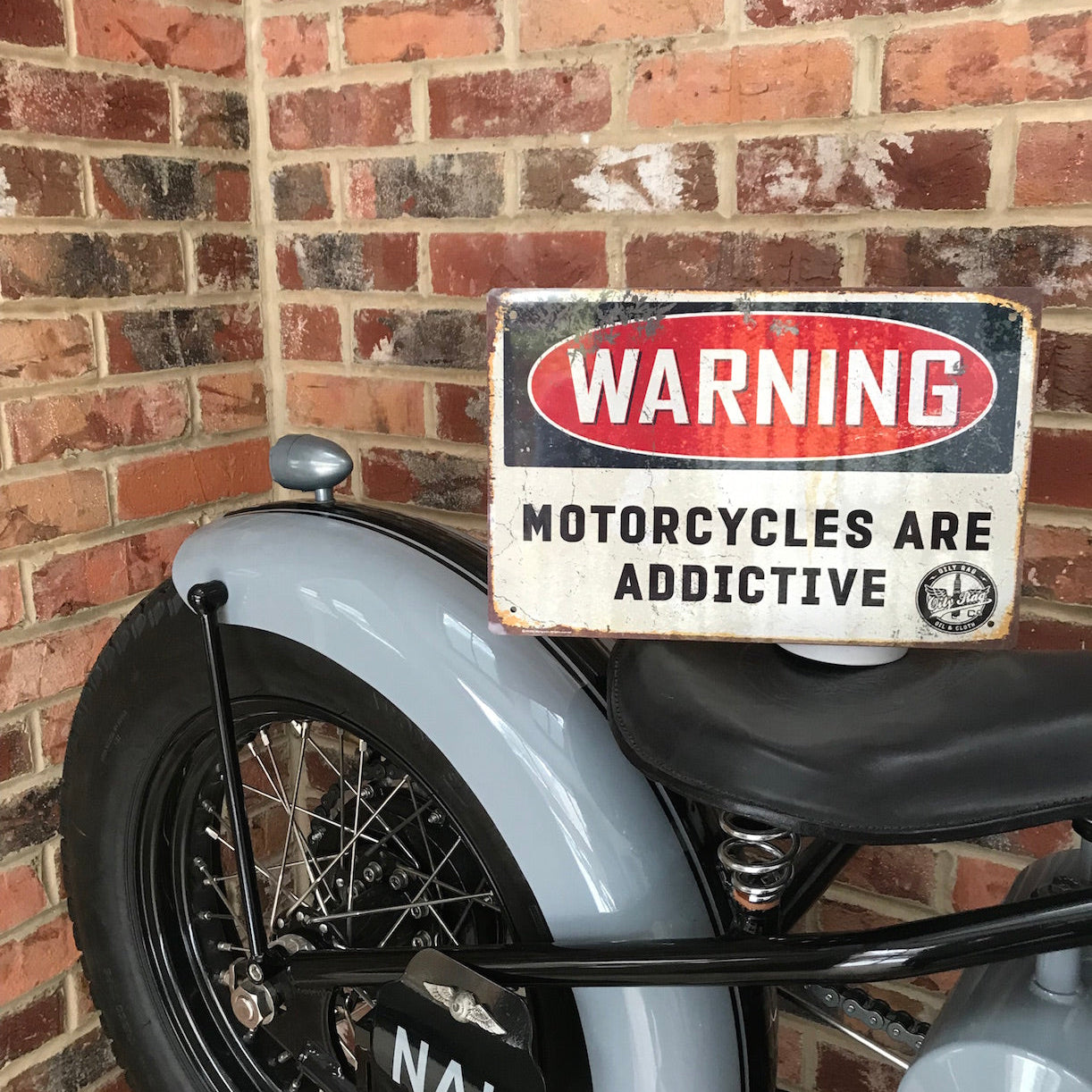 Motorcycles are Addictive Alloy Sign