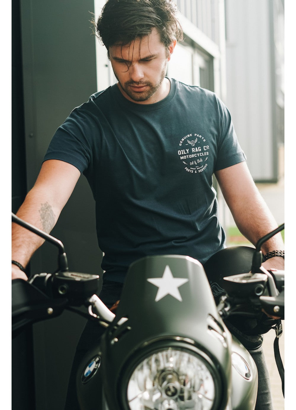 Parts & Service T-shirt - Back Print - Denim Blue - Black Label Collection