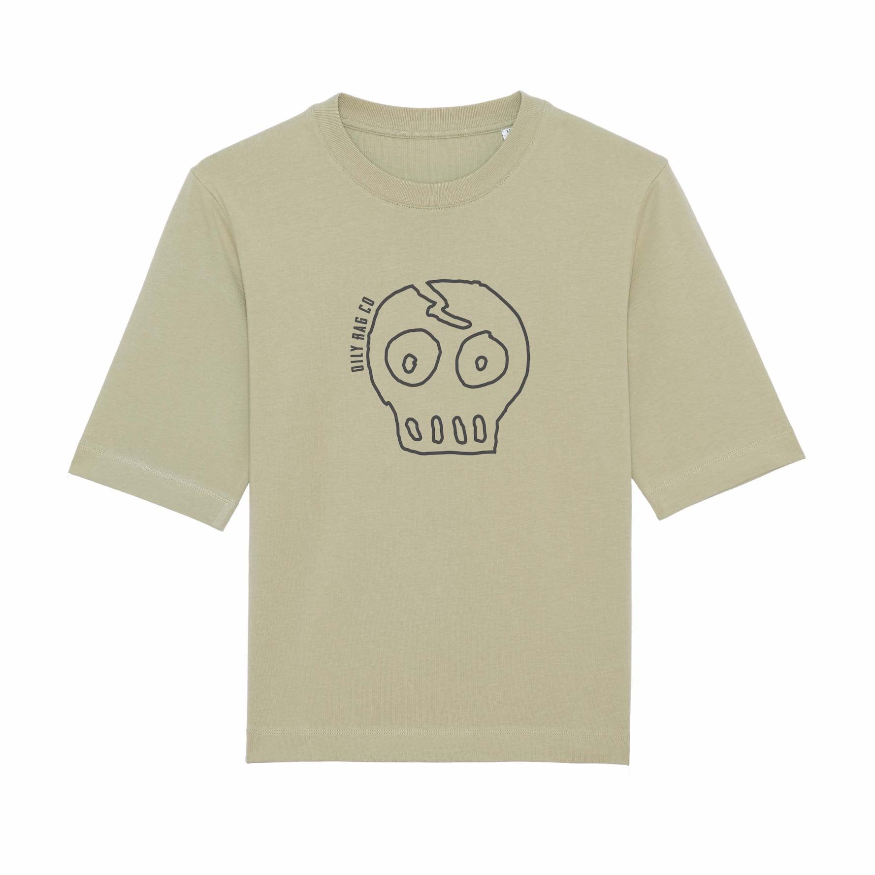 Noggin Boxy Heavy Ladies Top - Pale Pine Green | Oily Rag Co