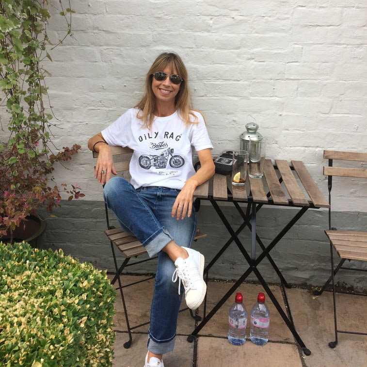 unisex tshirt biker girl boyfriend fit