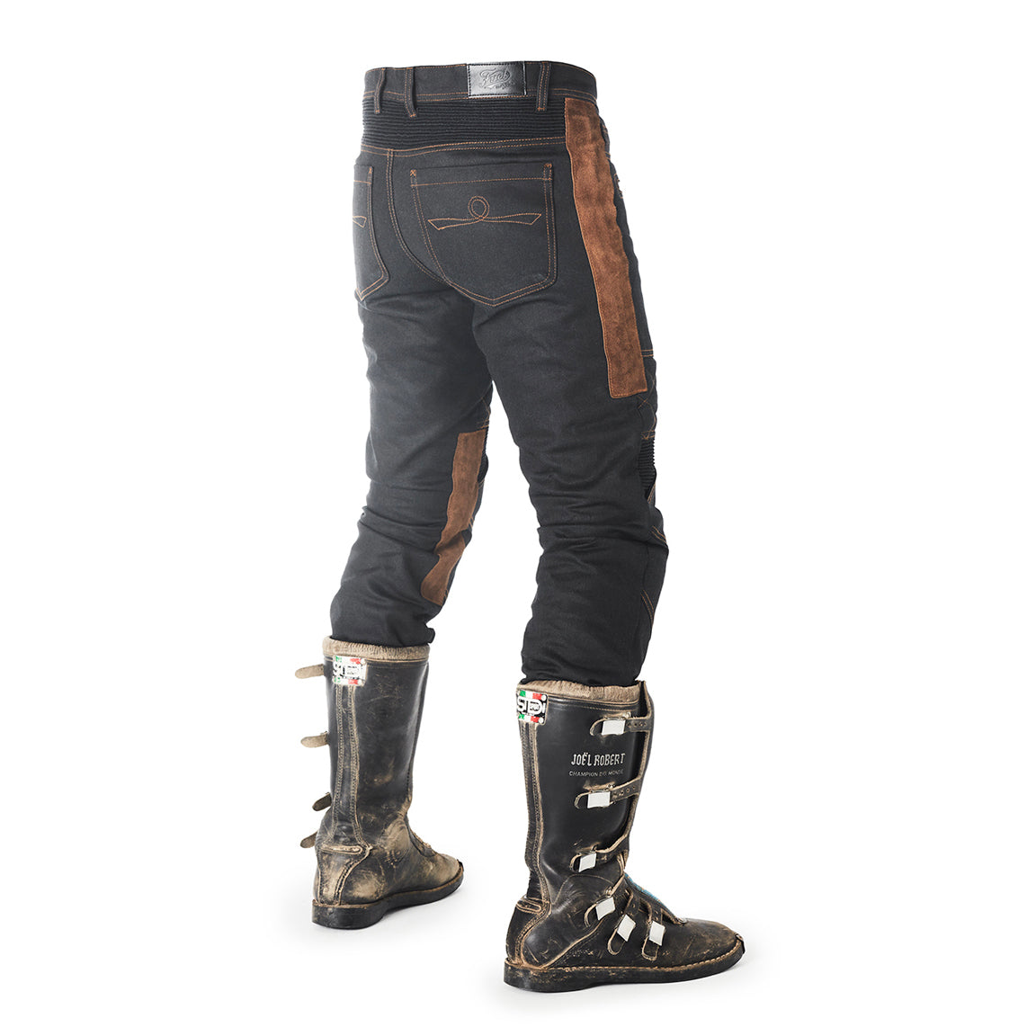 Fuel Sergeant new edition motorcycle trousers waxed denim jeans, suede, biker clothing, rider safety amour protective bike gear