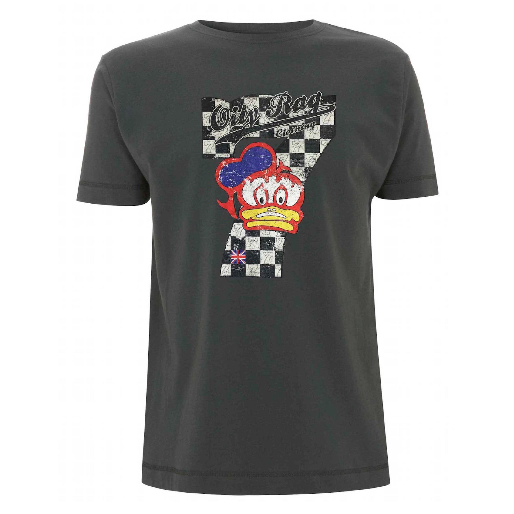 Barry Sheene 7 T-shirt - Charcoal | Oily Rag Co