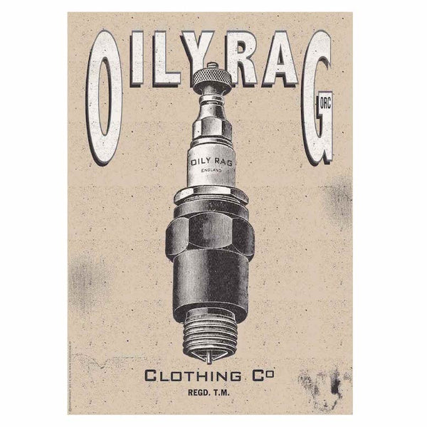 Oily Rag Spark Plug Poster Print-Size A1 841mm x 594mm