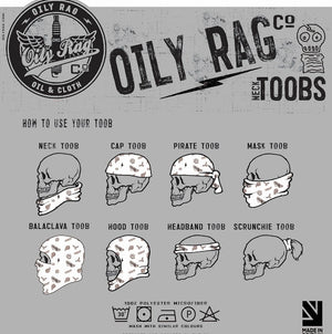 oily rag toobs, biker tube, motorcycle headwear