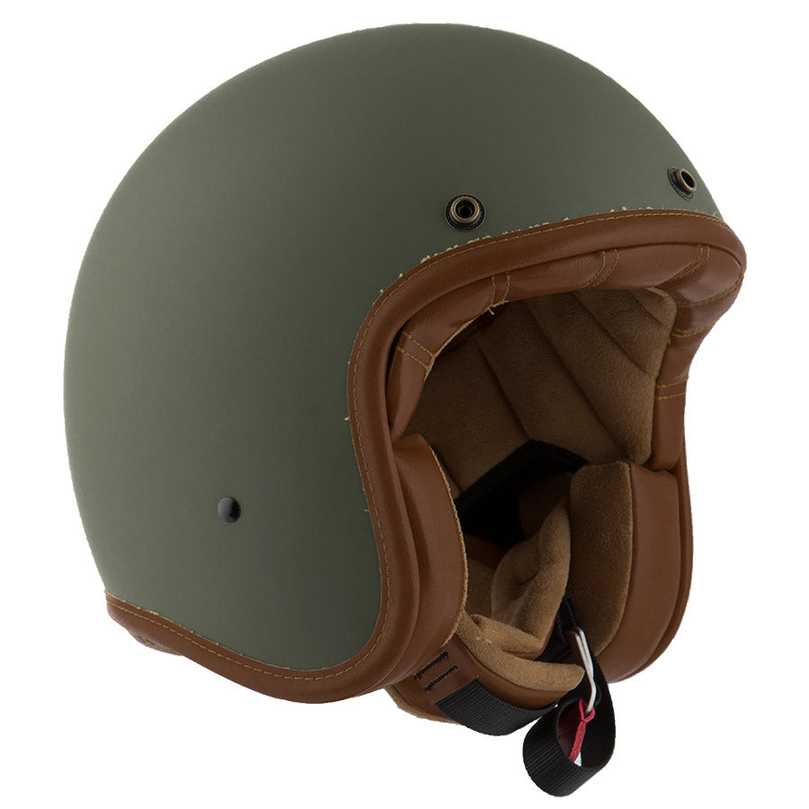 By City Two Strokes Open Face Helmet - Matte Green | Oily Rag Co