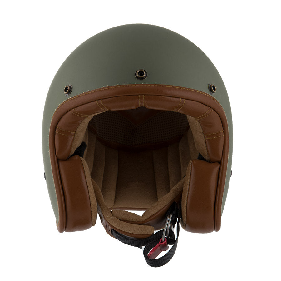 ByCity Two Strokes Open Face Helmet - Matte Green