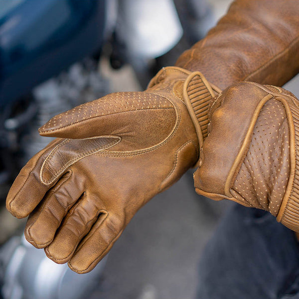 GOLDTOP Viceroy Gloves - Waxed Brown / Silk Lined