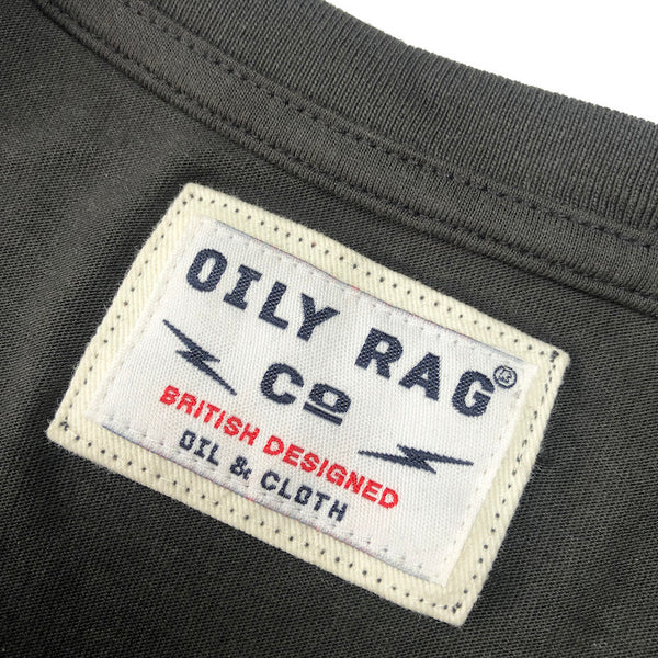 Oily Rag Co Motors n Gear T-Shirt - Graphite - Black Label Collection