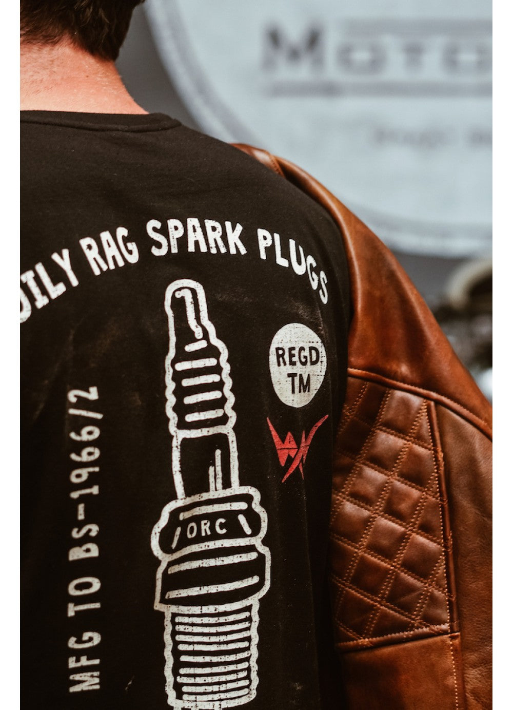 Spark Plug T-shirt - back print - Black - Black Label Collection