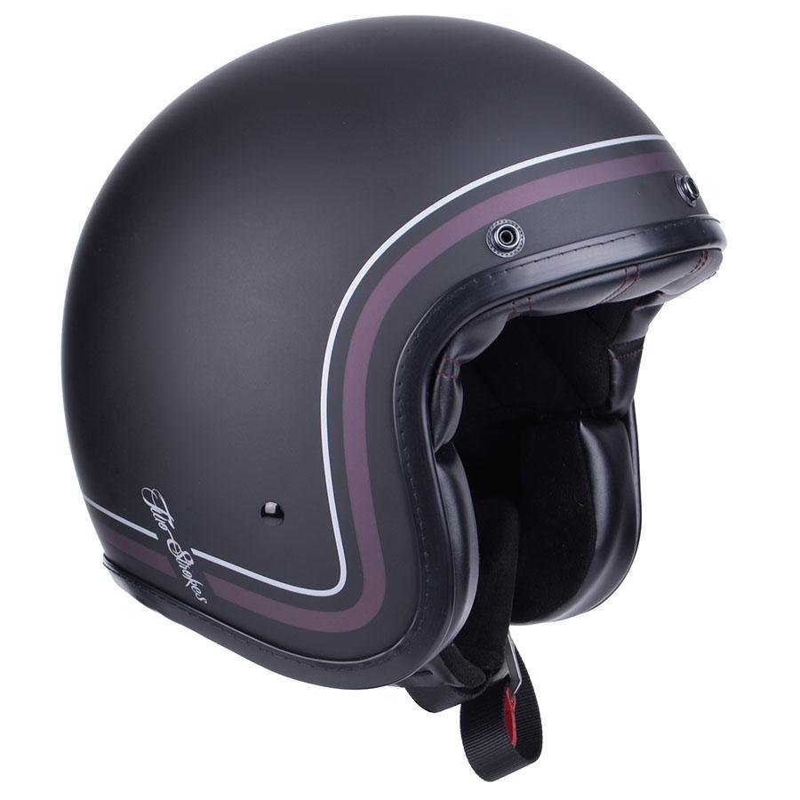 By City Two Strokes Matte Black Open Face Jet Helmet | Oily Rag Co
