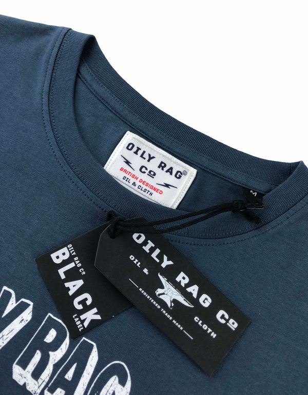 Parts & Service T-shirt - Back Print - Denim Blue - Black Label Collection