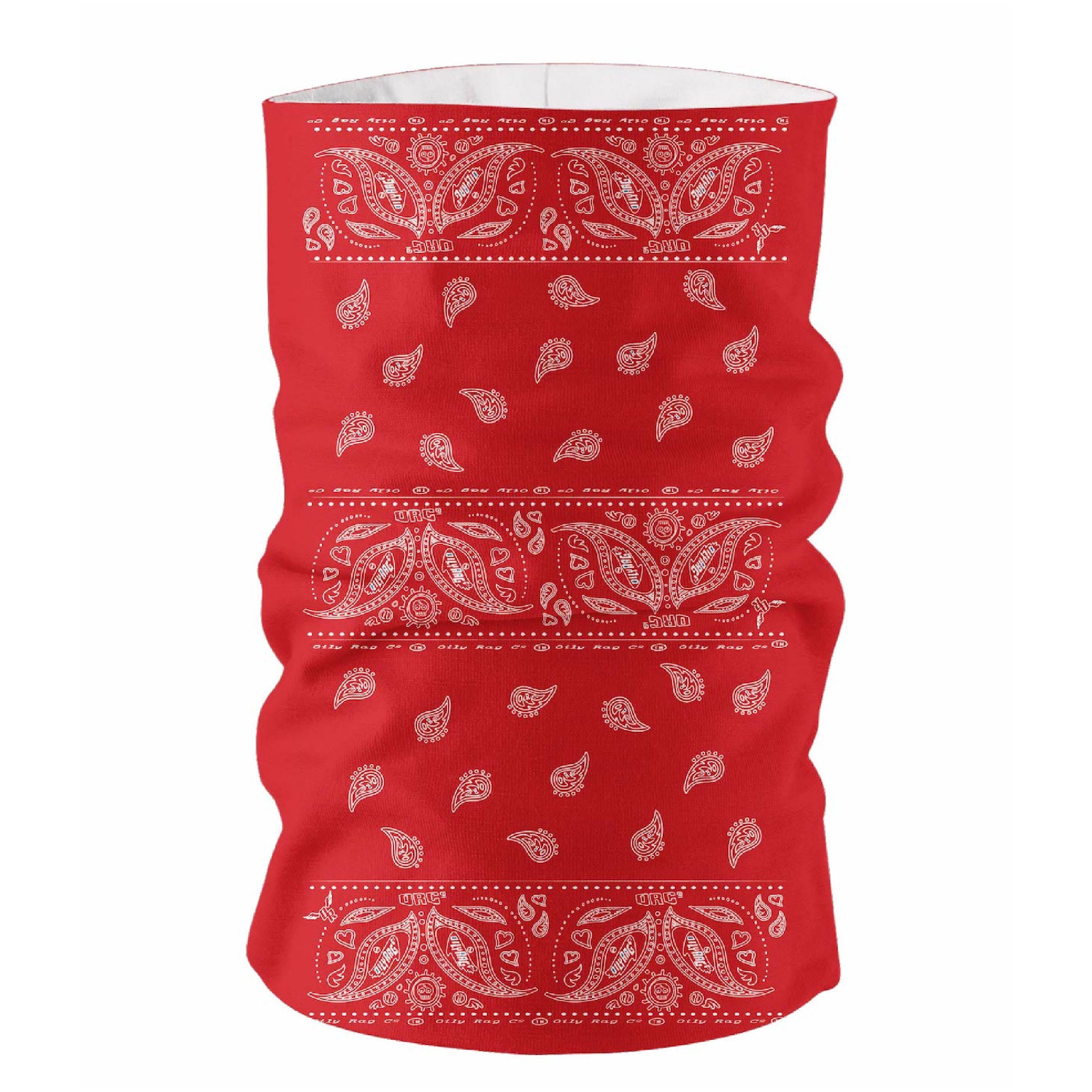 Oily Rag Paisley TooB - Red - Multi-funtional Face Protection. | Oily Rag Co