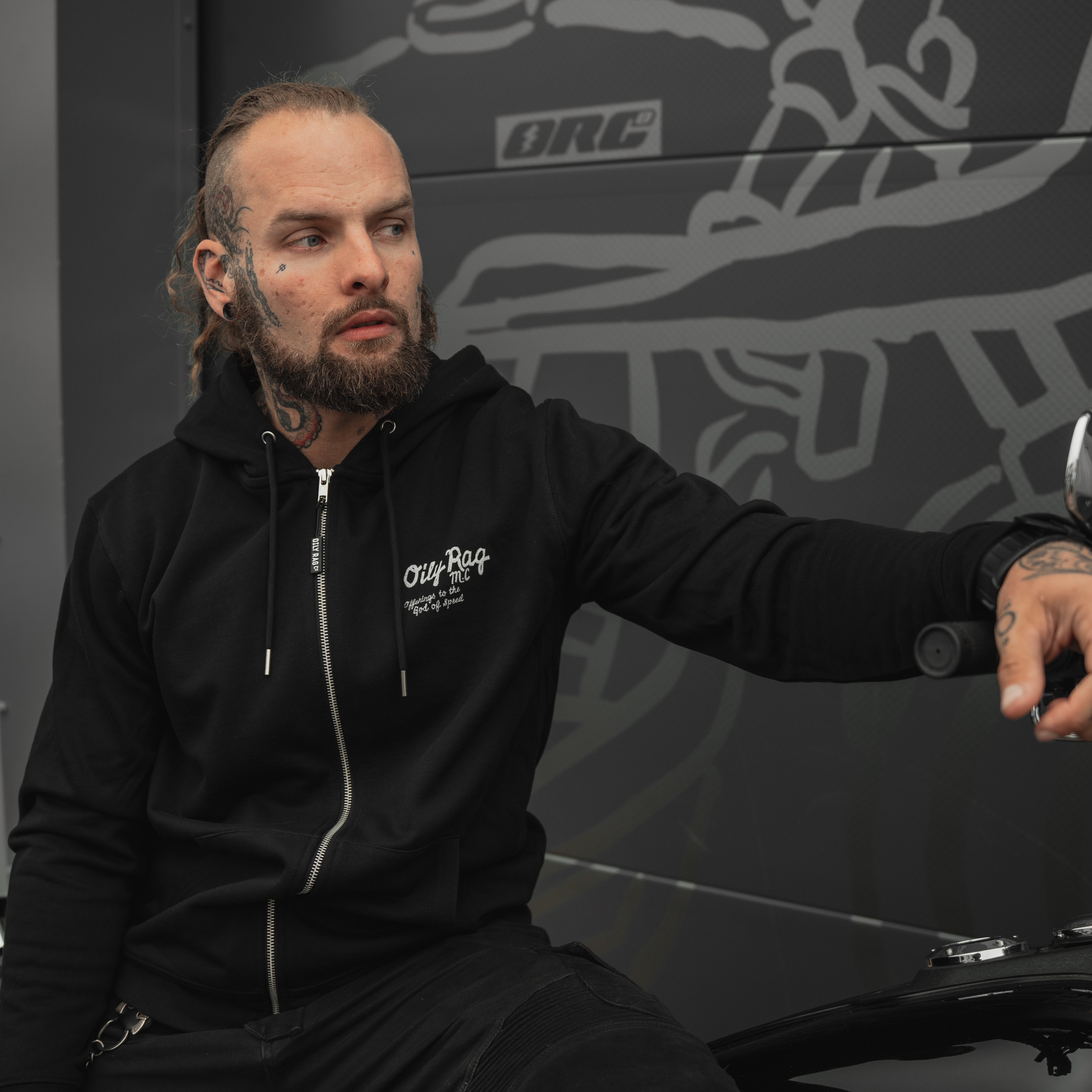 The Collection Zip Up Hoodie - Black