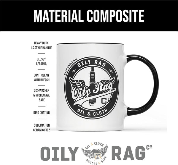Oily Rag Co Moto Supplies Coffee/Tea Mug + Free coaster