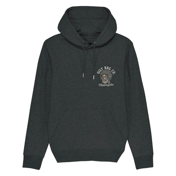 Bengal Tiger Pullover Hoodie - Front / Back Print - DK Grey Heather