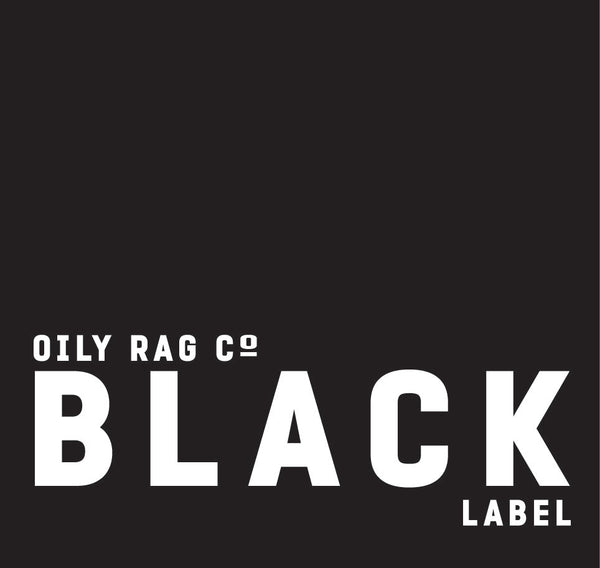Oily Rag Co Tyres T-Shirt - Denim Blue - Black Label collection.