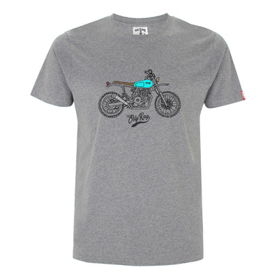 Oily Rag Co Custom Flat Tracker T-shirt - Urban Style collection - Grey | Oily Rag Co