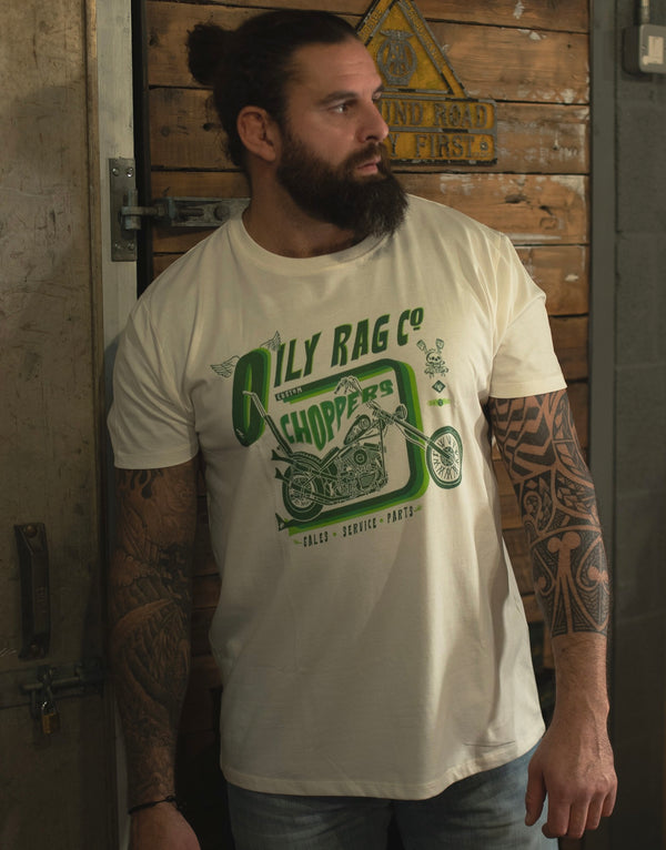 Chopper Motorcycle T-shirt - Urban Style collection - Dusky white