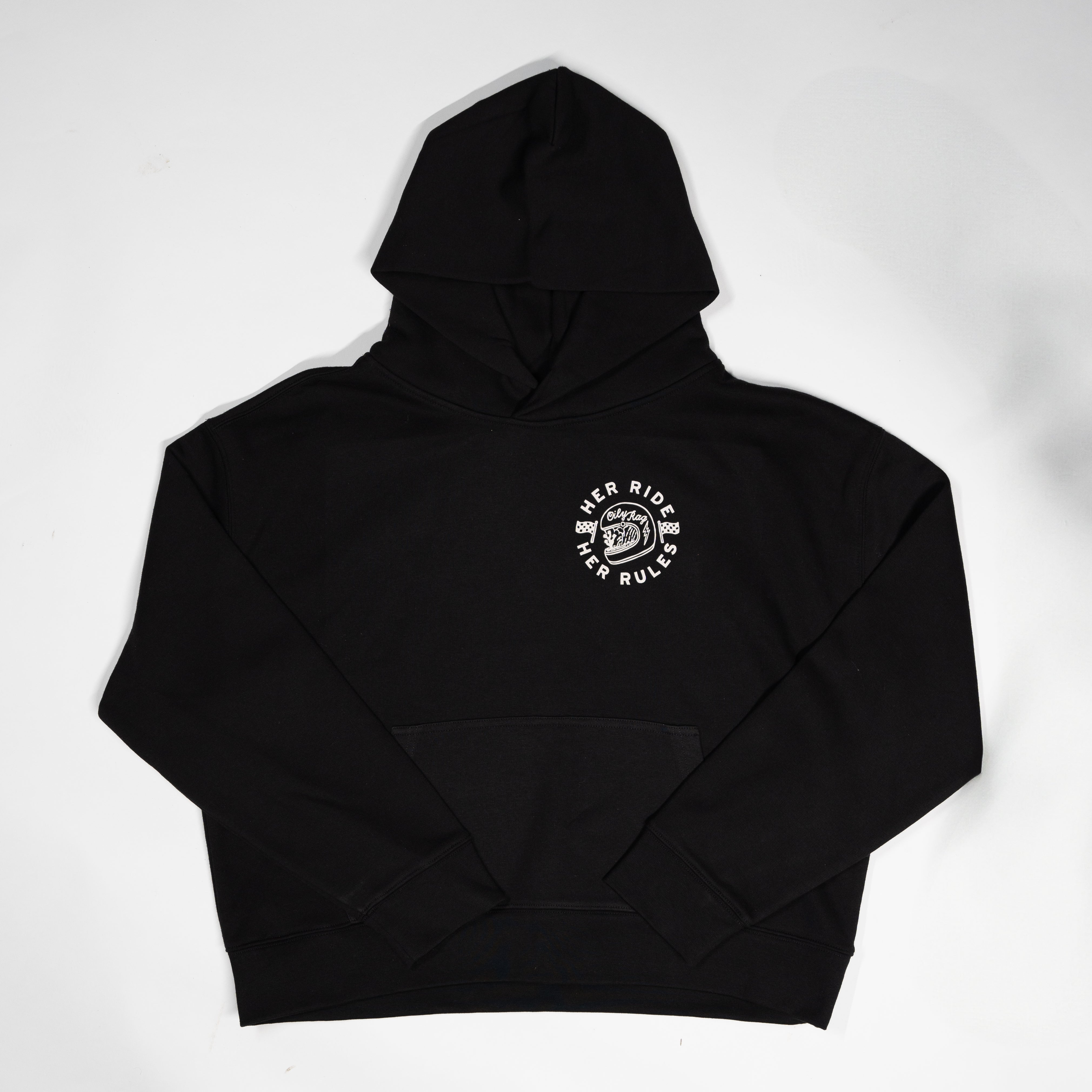 Her Ride Her Rules Hoodie - Black