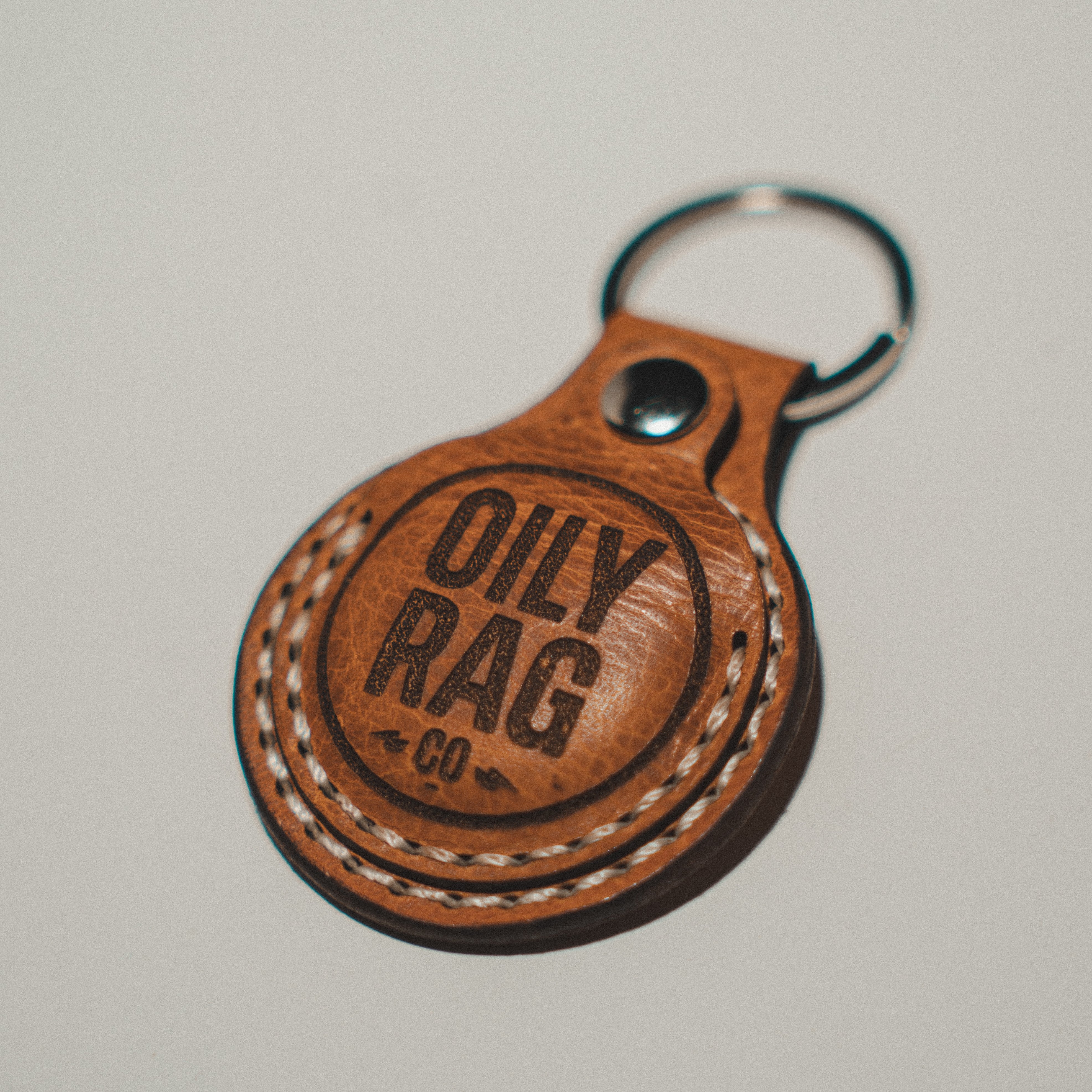 Oily Rag AirTag Leather Key Fob