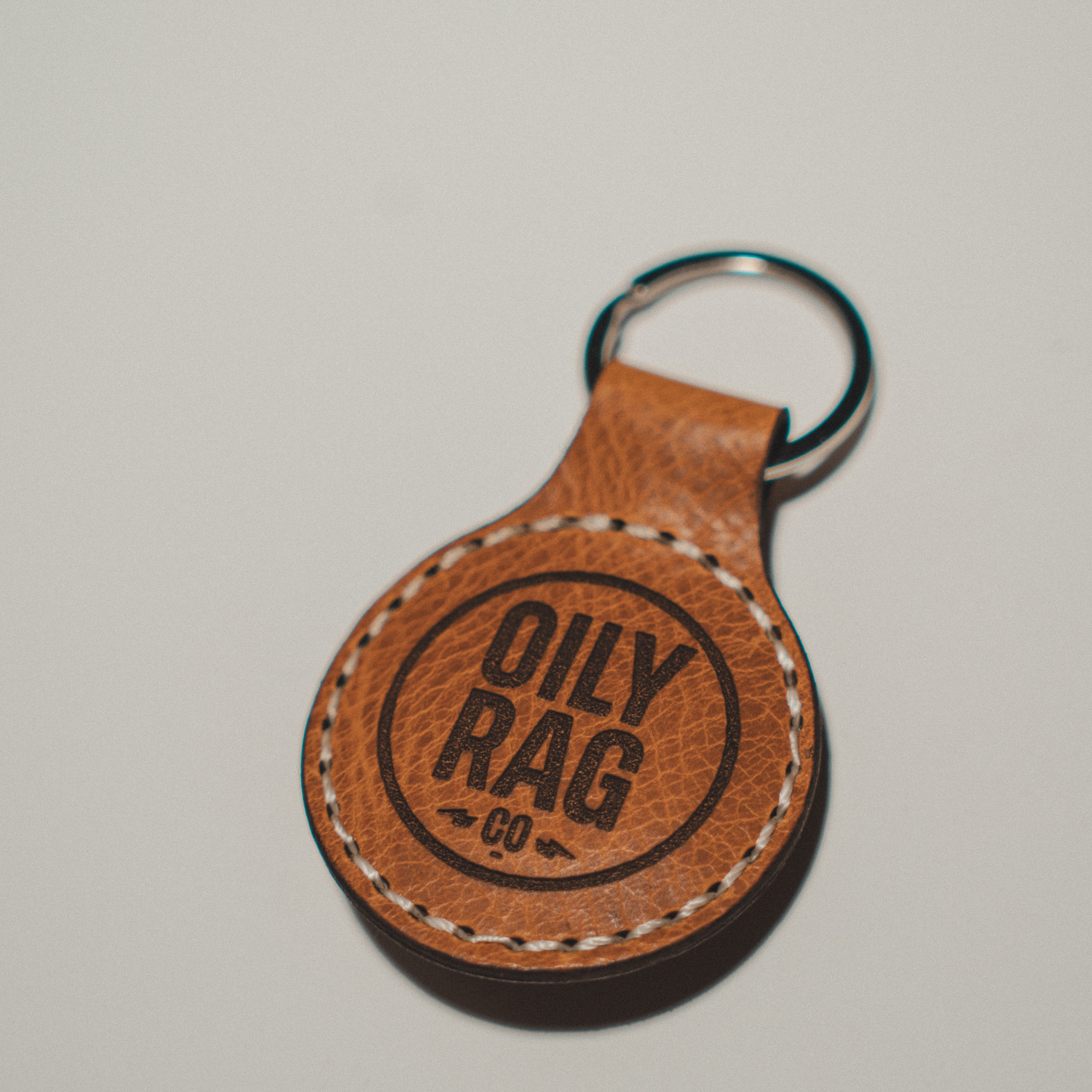 Oily Rag AirTag Leather Key Fob